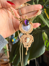 Load image into Gallery viewer, Amethyst, Tiffany stone and Belomorite necklace
