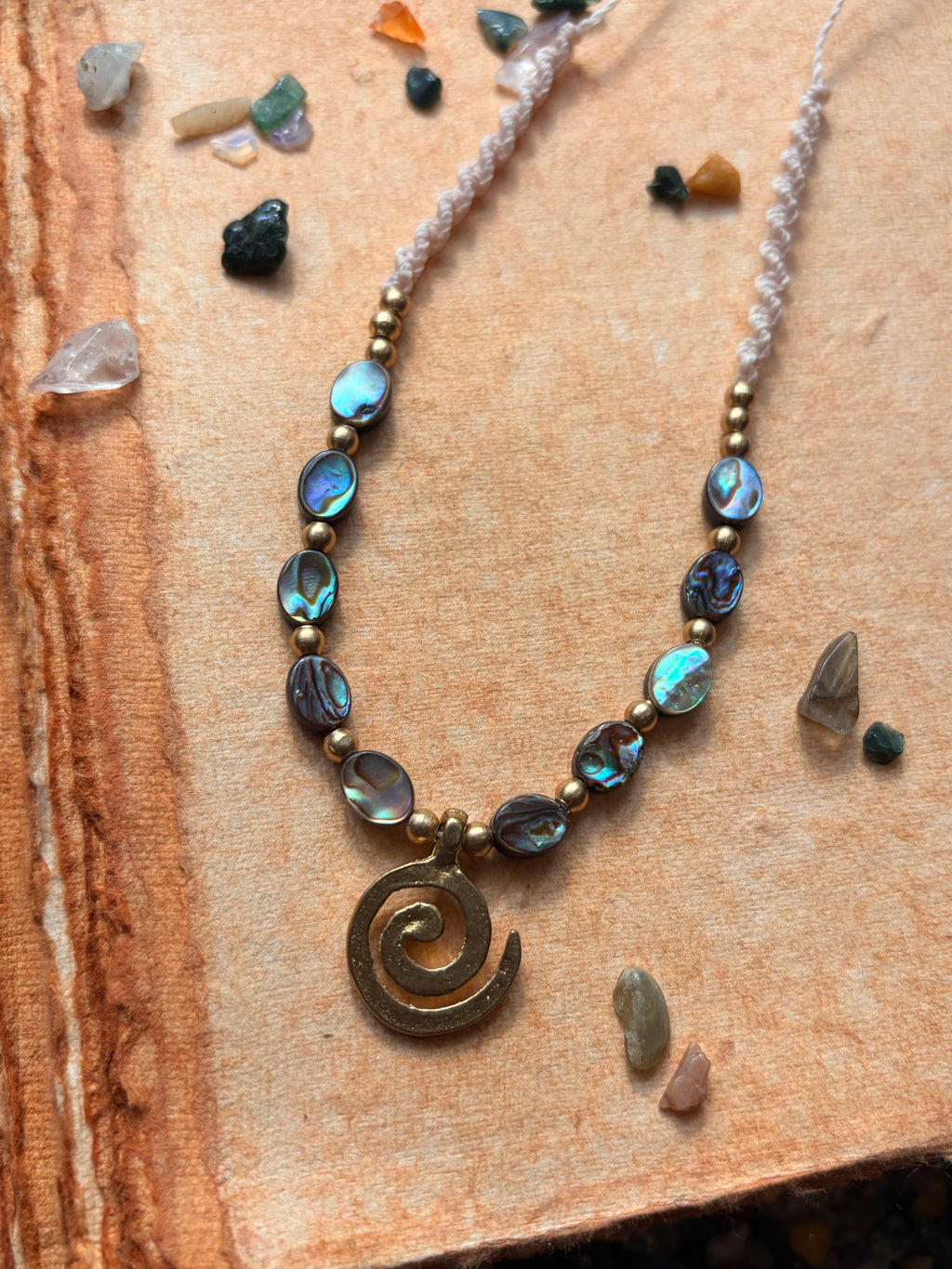 Spiral Paua shell Necklace