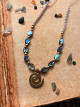 Load image into Gallery viewer, Spiral Paua shell Necklace
