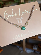 Load image into Gallery viewer, Amazonite Herkimer Diamond Necklace
