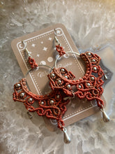 Load image into Gallery viewer, Terracotta Boho Macrame Earrings
