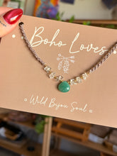 Load image into Gallery viewer, Amazonite Herkimer Diamond Necklace
