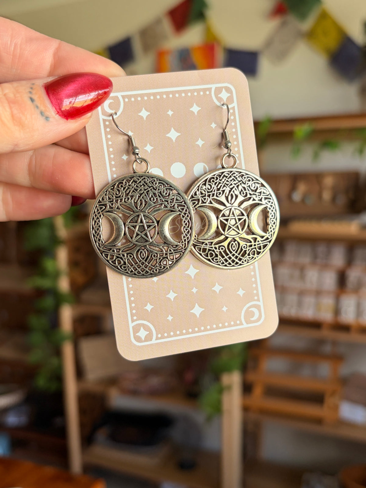 Moon weaver earrings
