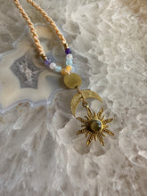 Load image into Gallery viewer, Sun and Moon Labradorite Necklace
