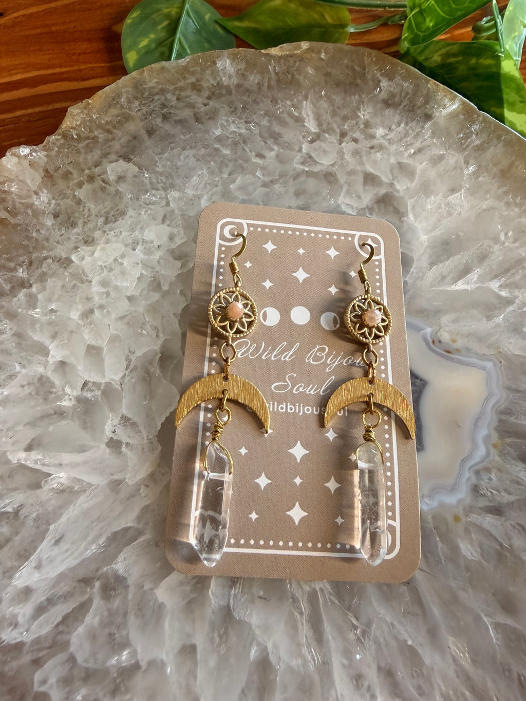 Celestial Bloom Quartz Earrings