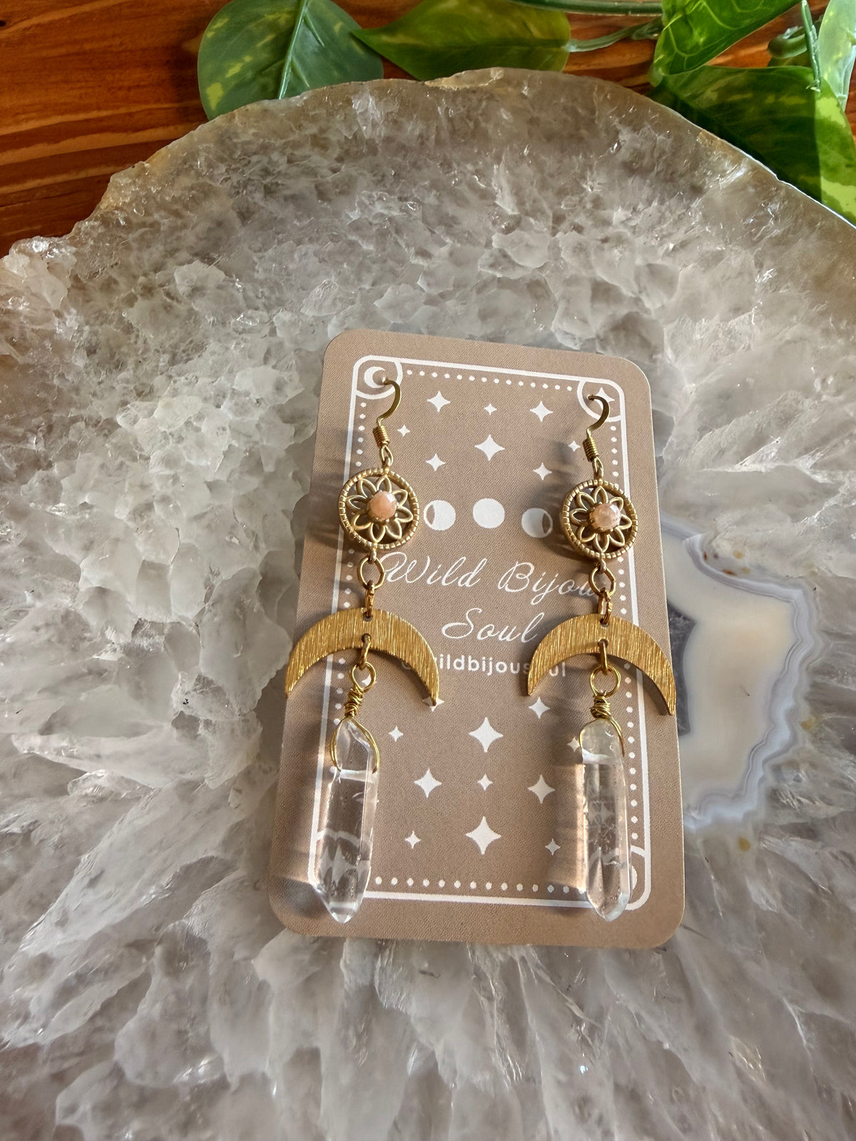 Celestial Bloom Quartz Earrings