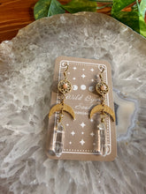 Load image into Gallery viewer, Celestial Bloom Quartz Earrings

