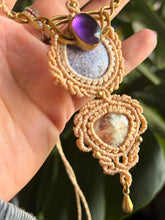 Load image into Gallery viewer, Amethyst, Tiffany stone and Belomorite necklace
