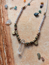 Load image into Gallery viewer, Unakite and Clear Quartz necklace
