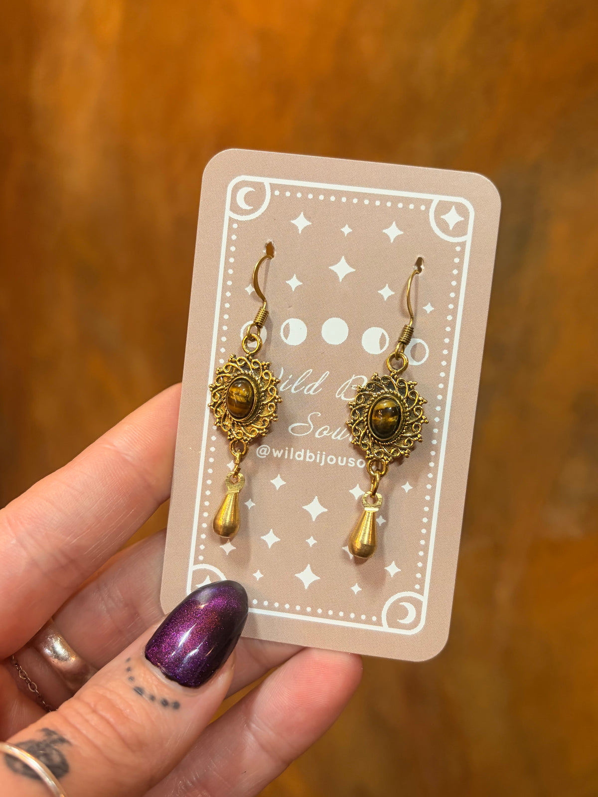 Tigers Eye earrings