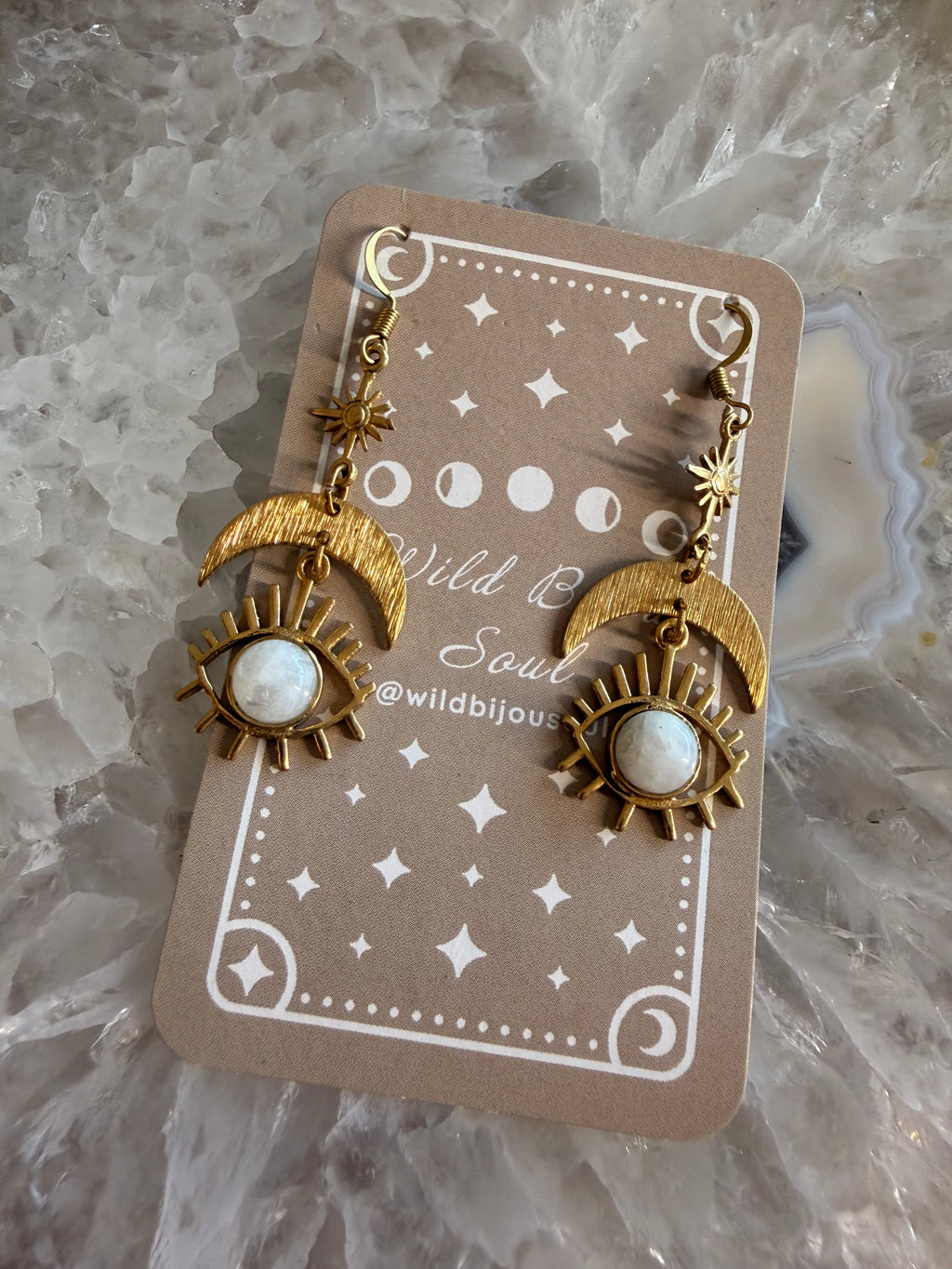 Moonstone Celestial Earrings