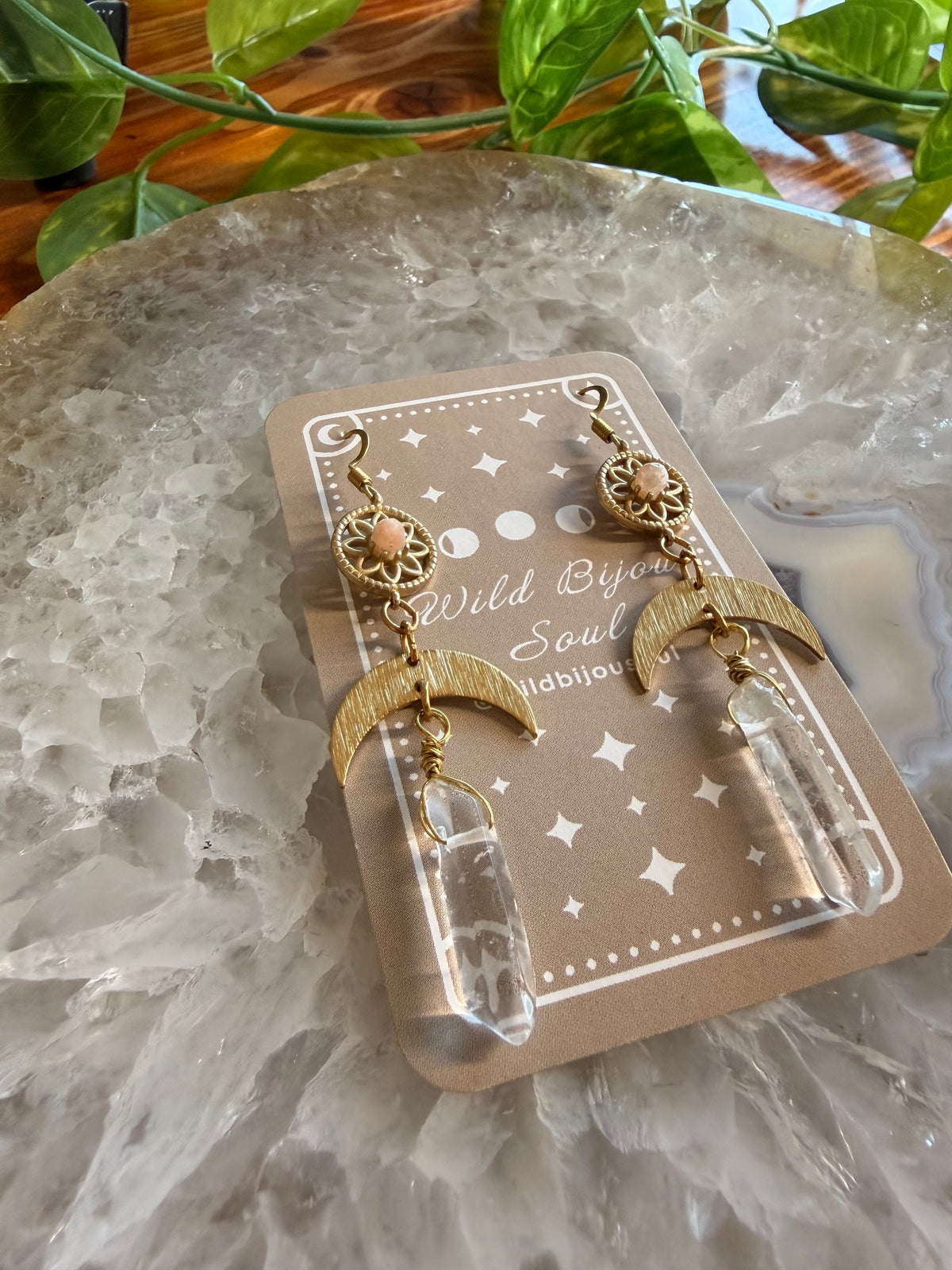 Celestial Bloom Quartz Earrings
