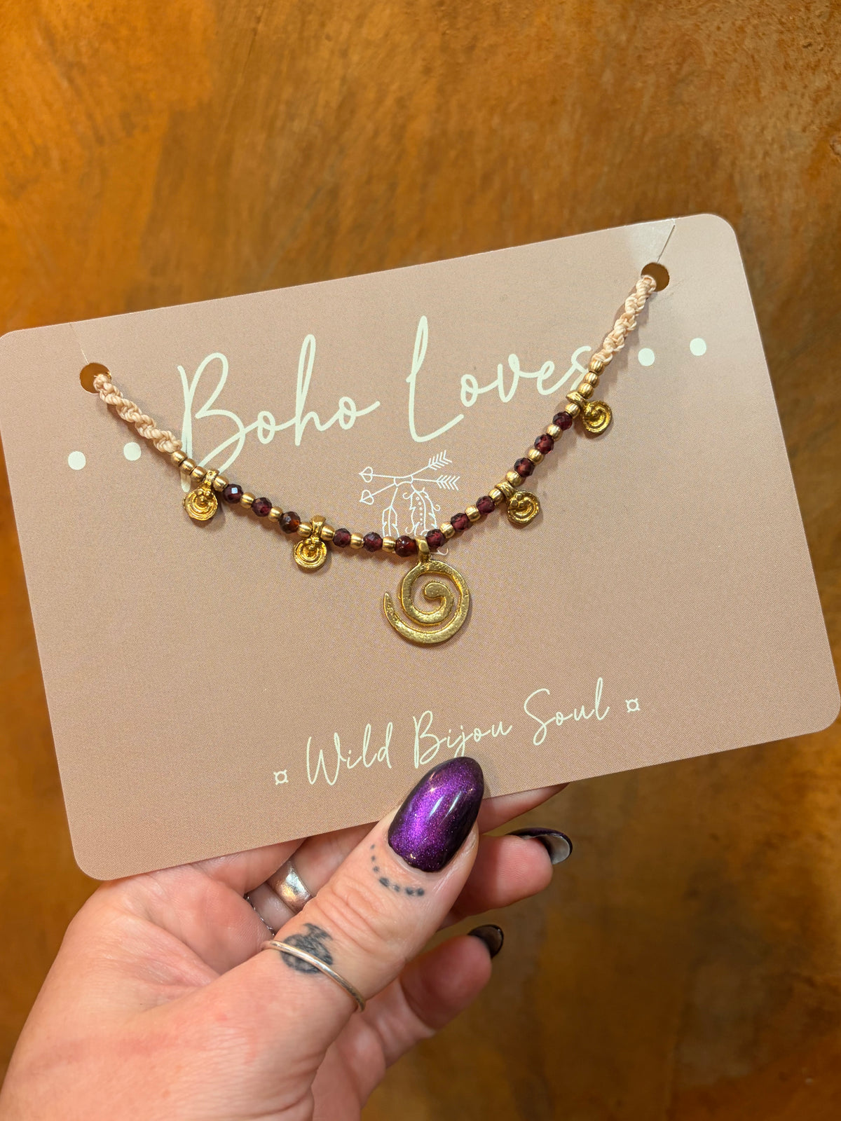 Ruby Spiral Necklace