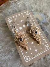 Load image into Gallery viewer, Lolite Macrame Earrings
