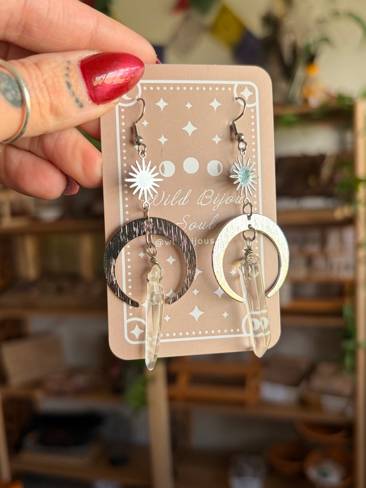 Celestial Clear Quartz earrings