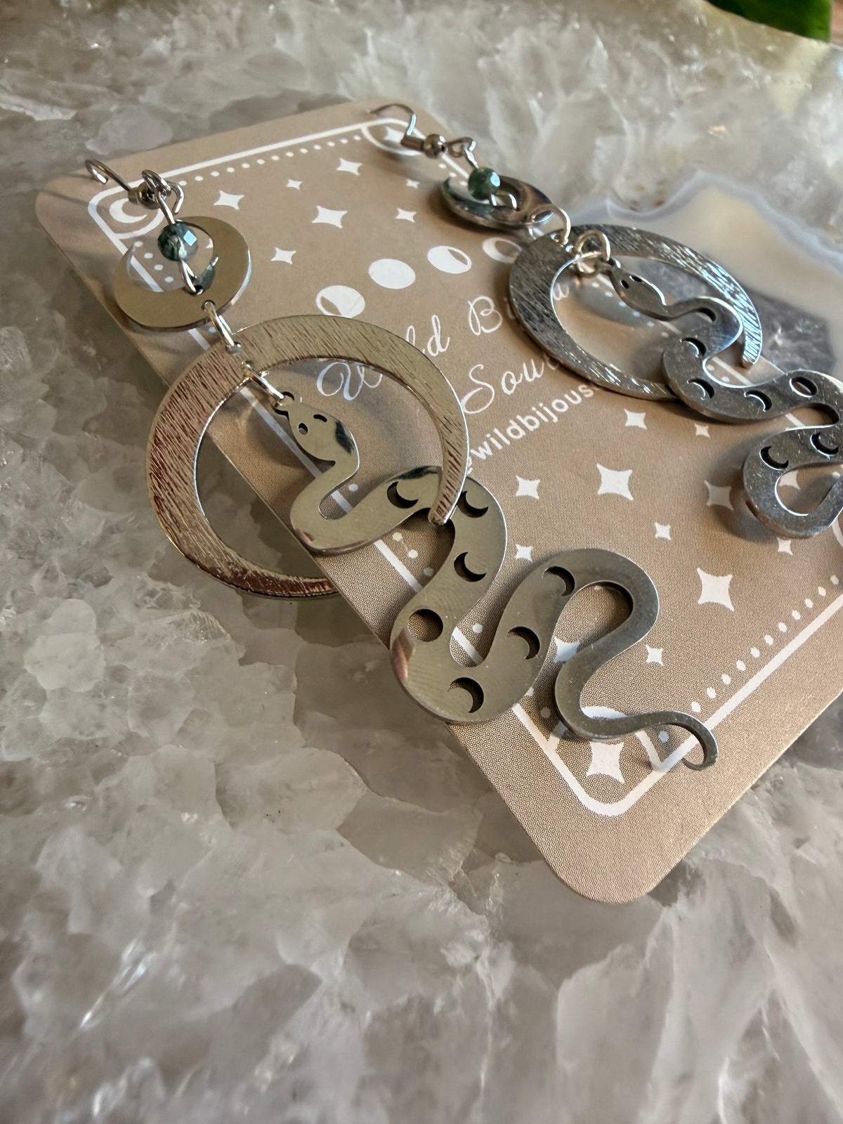 Lunar Serpent Earrings