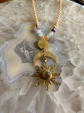 Load image into Gallery viewer, Sun and Moon Labradorite Necklace

