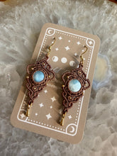 Load image into Gallery viewer, Larimar Macrame Earrings
