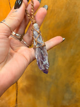 Load image into Gallery viewer, Amethyst Crystal tooth necklace
