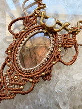 Load image into Gallery viewer, Labradorite &amp; Moonstone Macramé Goddess Necklace
