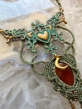 Load image into Gallery viewer, Carnelian Sacred Heart Necklace

