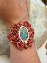 Load image into Gallery viewer, Ruby in Fuchsite Macramé Bracelet
