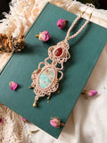 Sunlit dreamer - Caribbean calcite & carnelian necklace