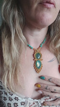 Load and play video in Gallery viewer, Enchanted Earth ~ Labradorite and Moss Agate
