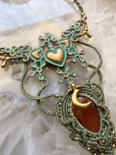 Load and play video in Gallery viewer, Carnelian Sacred Heart Necklace
