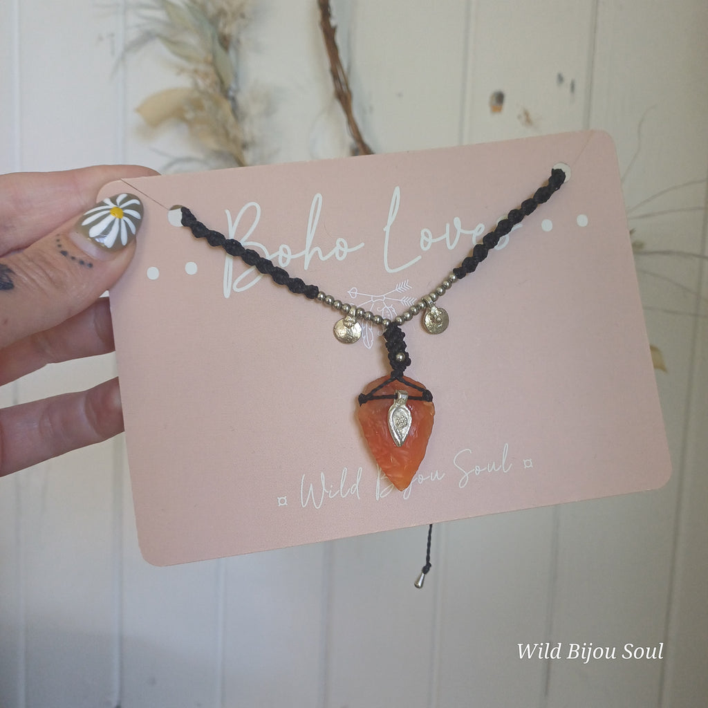 Carnelian Arrowhead necklace