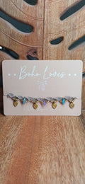 Turquoise and Amethyst Anklet