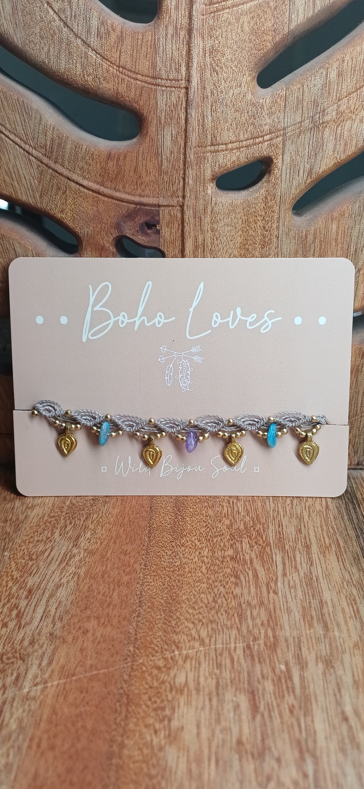 Turquoise and Amethyst Anklet