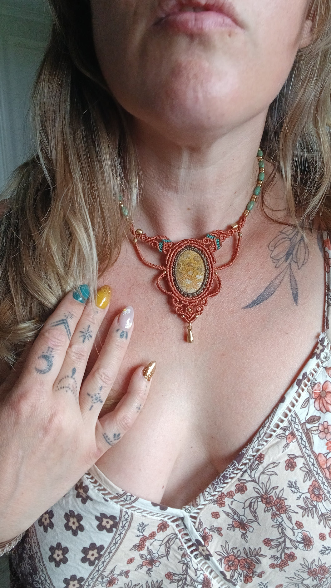 Sunburst Coral Necklace