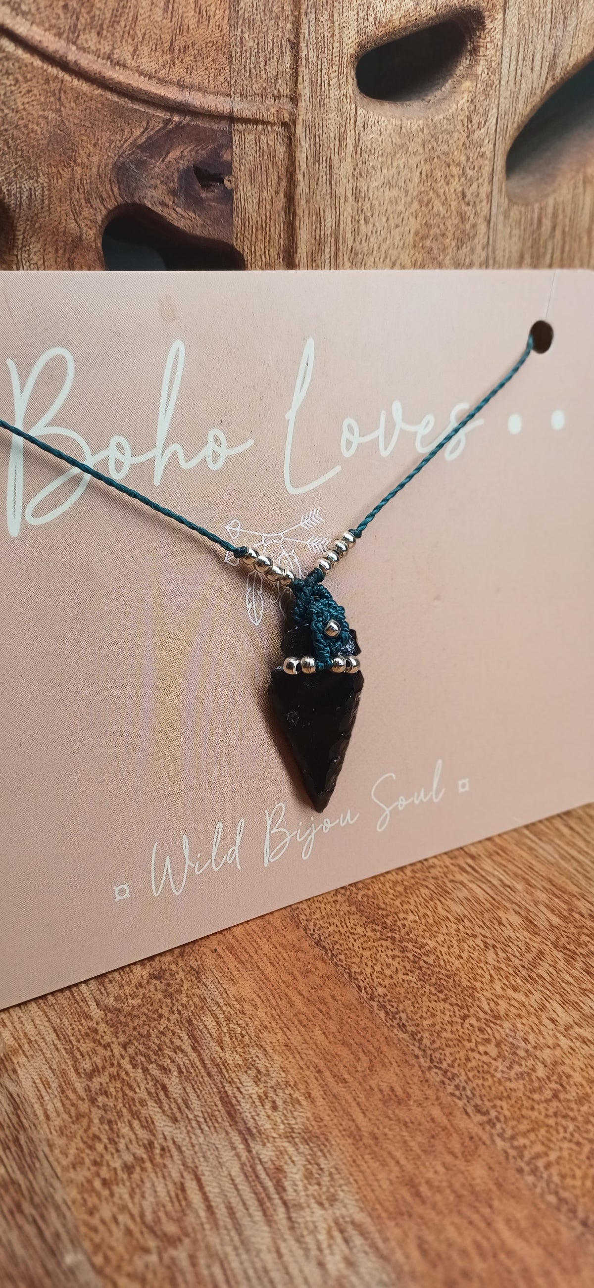 Obsidian Arrow Necklace