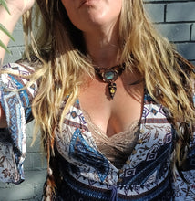 Load image into Gallery viewer, “Eclipse Veil” Labradorite and Obsidian
