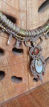 Load image into Gallery viewer, Goddess Choker - Selenite • Carnelian •Clear Quartz
