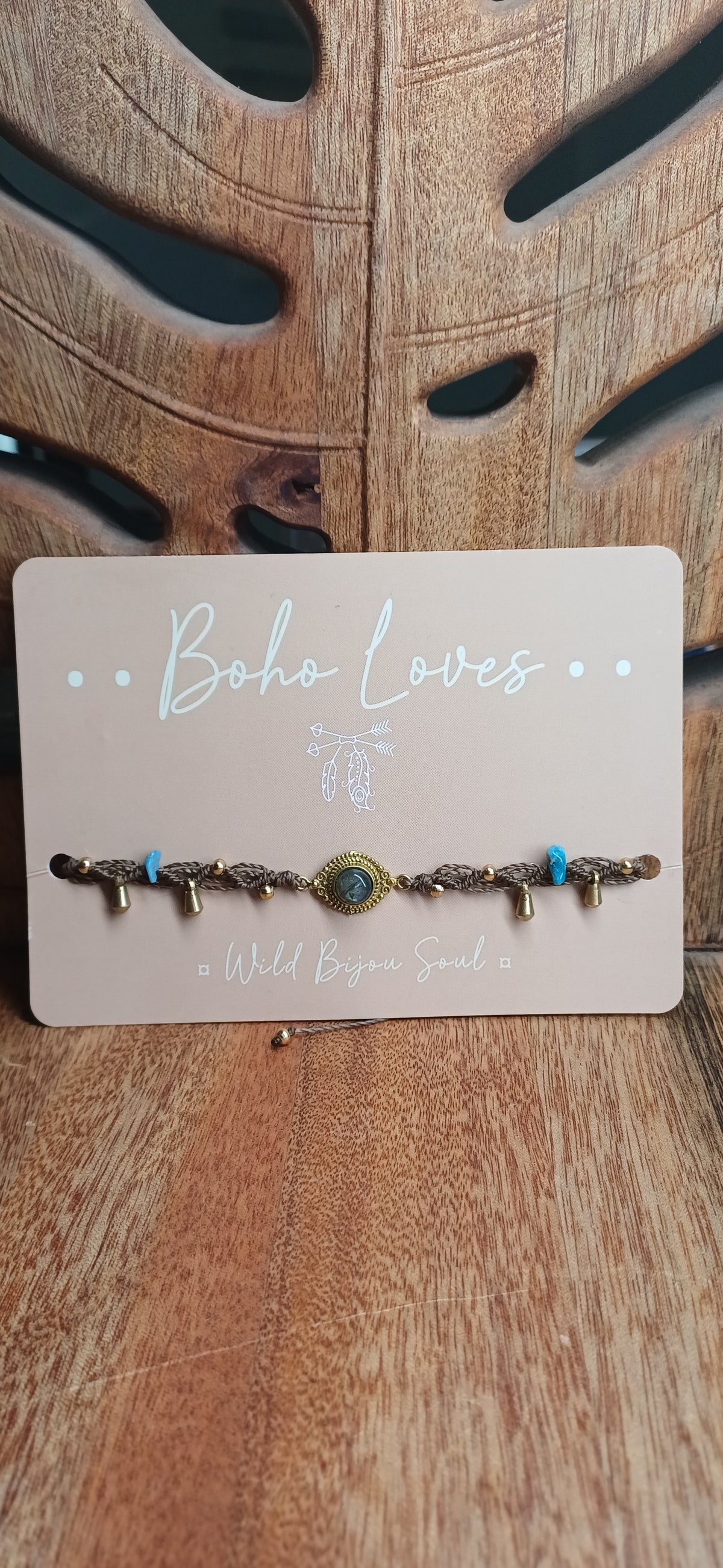 Labradorite and Turquoise Anklet