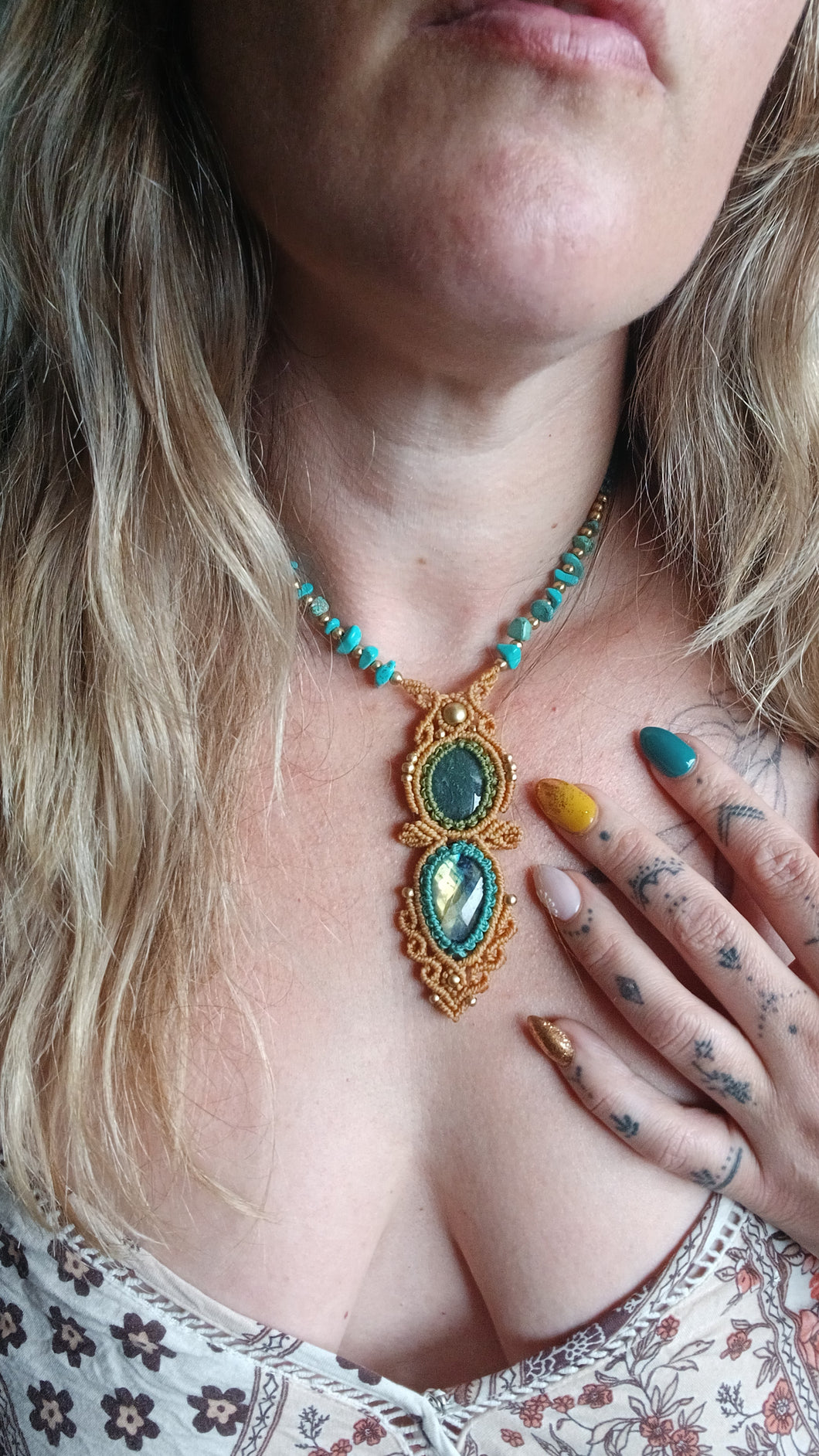 Enchanted Earth ~ Labradorite and Moss Agate