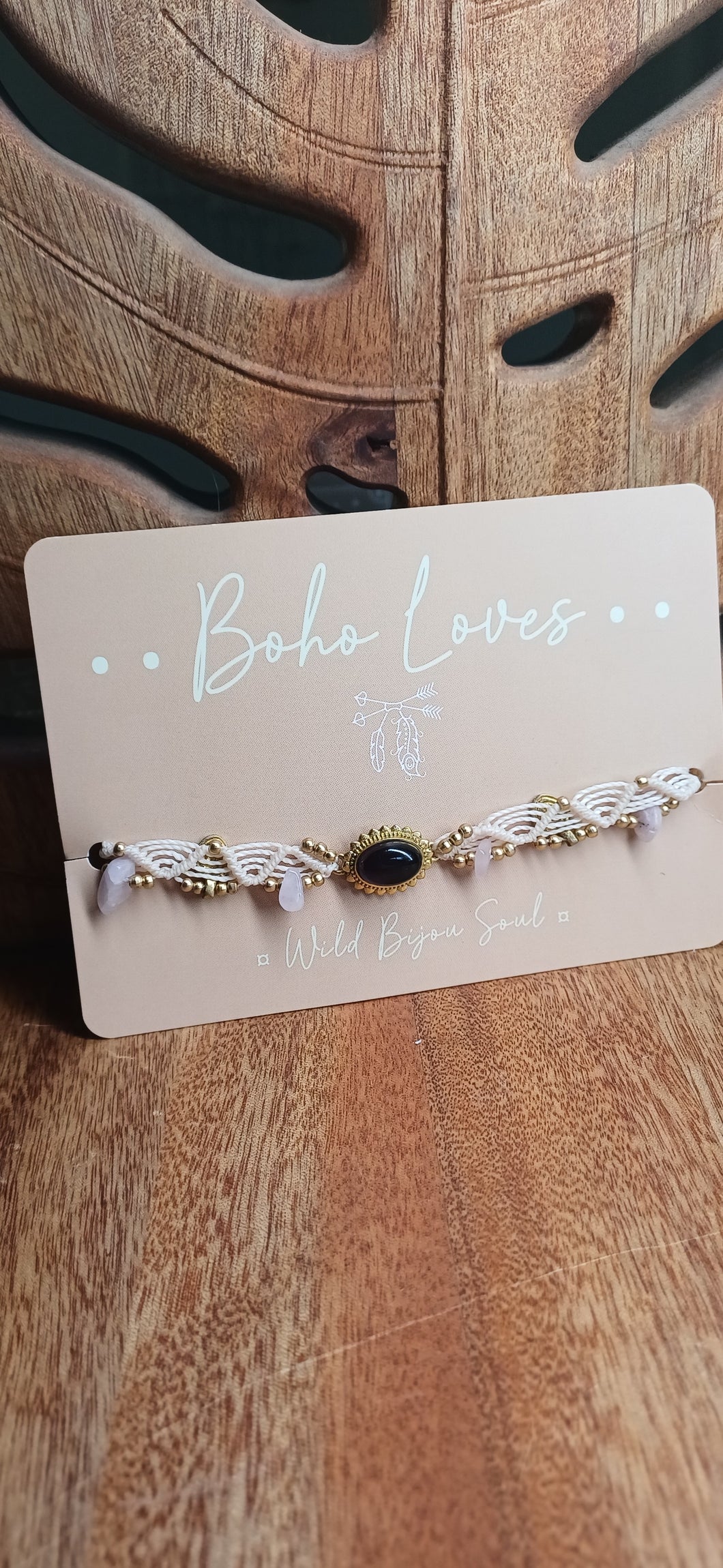 Amethyst and Rose Quartz Anklet