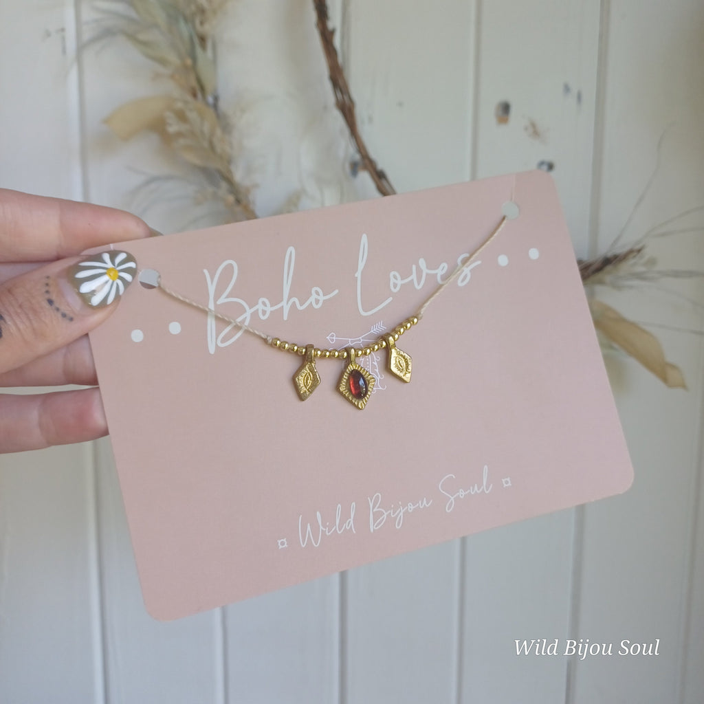Golden Ruby Necklace