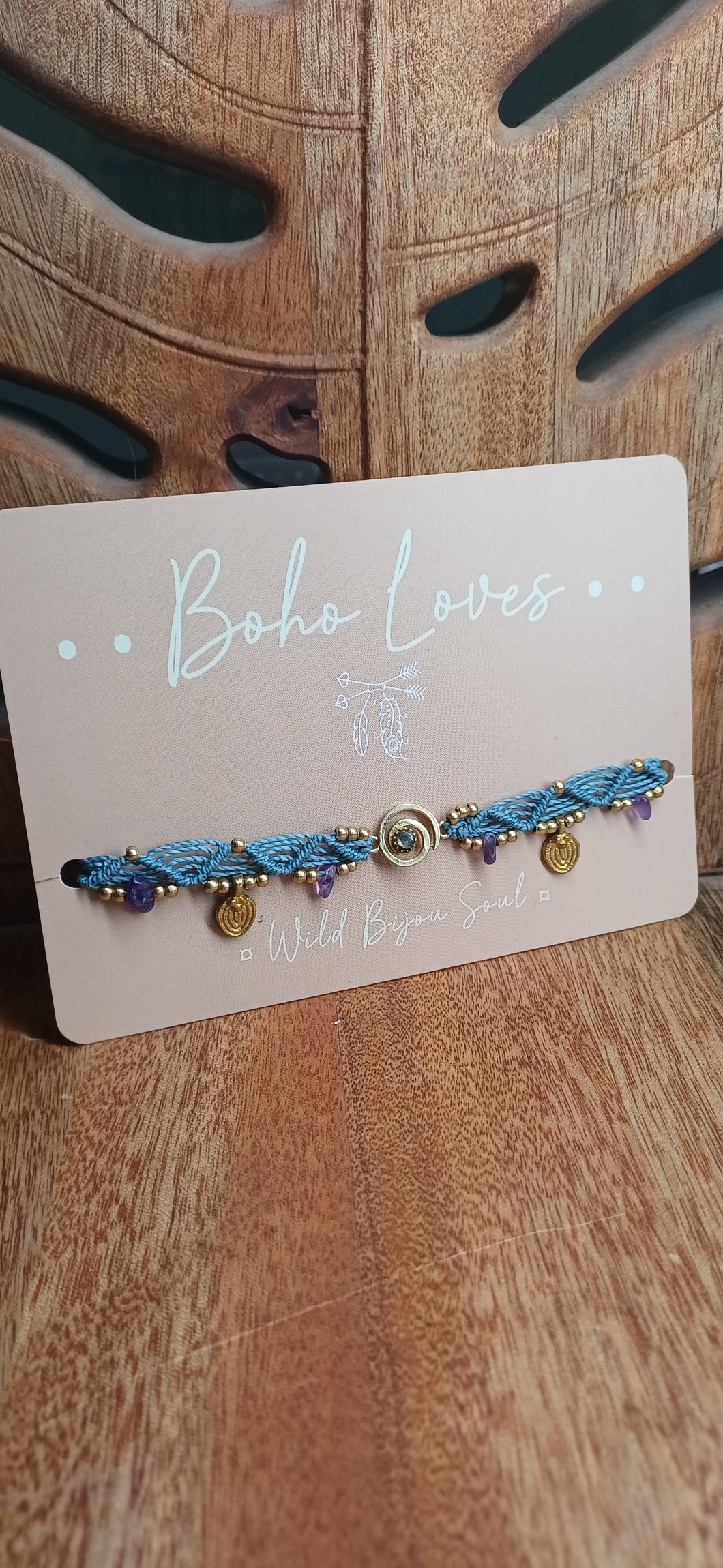 Labradorite Spiral Anklet